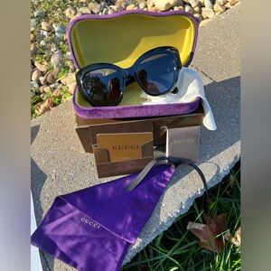 Gucci Oversized Acetate Butterfly Sunglasses